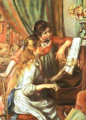 Pierre-Auguste Renoir Two Girls at the Piano France oil painting art